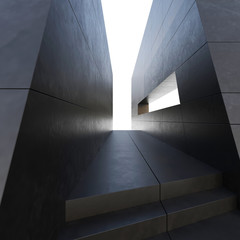 Obraz premium dark blank interior scene concrete wall