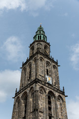 Fototapeta na wymiar Martini tower in the city Groningen