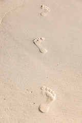 footprints on sand