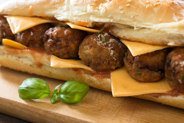 Meatballs in the sandwich