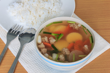 Tofu soup