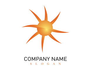 Modern sun logo