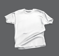 Blank white shirt, vector illustration
