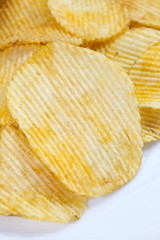Close - up unhealthy food potato chips