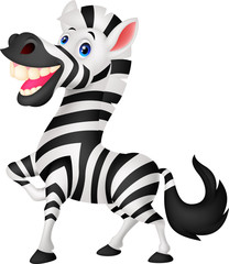 Plakat Cute zebra cartoon