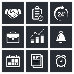 office business icons set