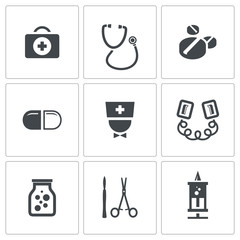 Medicine icons collection