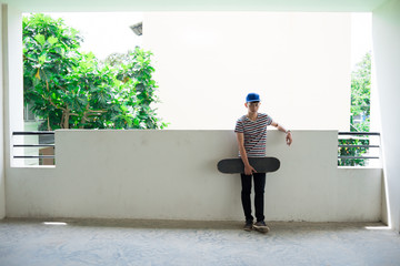 Vietnamese skateboarder