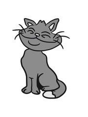 Stolzer alter asiatischer Katzen Opa Kater