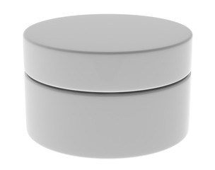 White blank can isolated