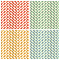 Seamless Retro Abstract  Toothed Zig Zag Paper Patterns