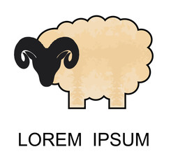 Abstract icon sheep