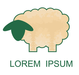 Abstract icon sheep