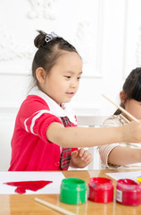Painting of a little girl