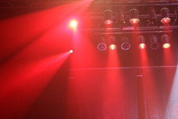 Red concert lights