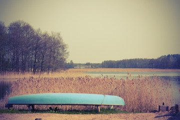 Boat near the lake