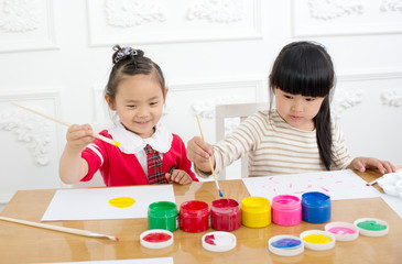 Painting little girl
