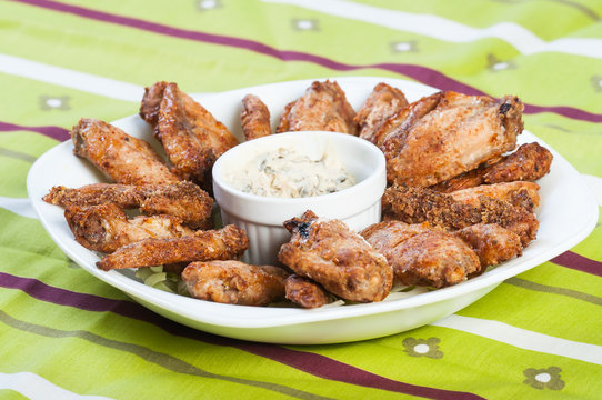 baked wings with sour cream sauce