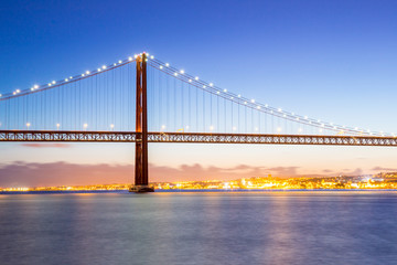 Fototapeta na wymiar Lisbon Bridge cityscape