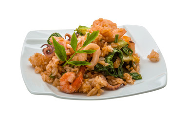 Rice with seafood