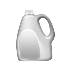 Gray plastic jerrycan ,isolated on white background