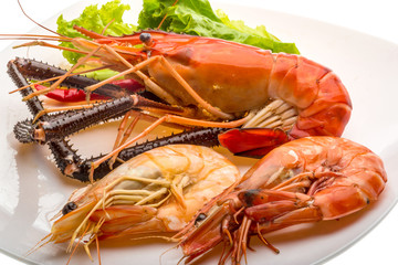 Giant Freshwater Prawn and king prawns