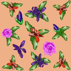 flower blossom vector pattern