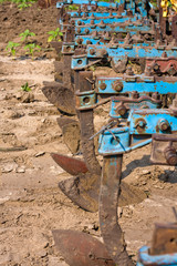 Agricultural machine on the field