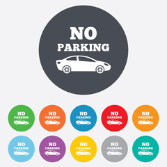 No parking sign icon. Private territory symbol.