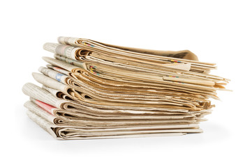 pile of newspapers