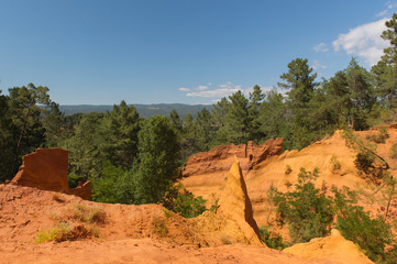 Landscape with ochre in France