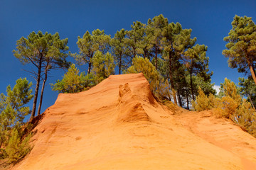 Landscape with ochre in France