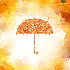Umbrella and rain drops. EPS 10 © berezovskyi