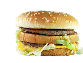 burger on white background