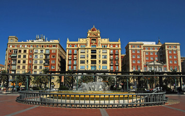 Fototapeta na wymiar Málaga, Plaza de la Marina