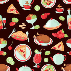 Restaurant seamless pattern