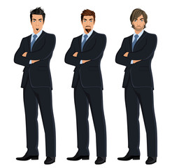 Set of business men