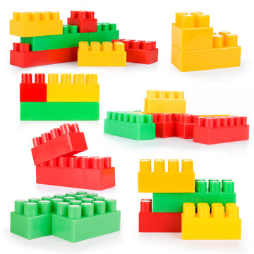 collection Plastic building blocks