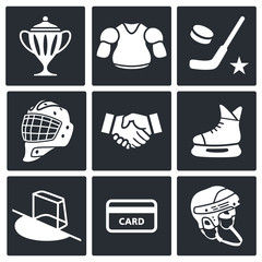 Hockey icon set