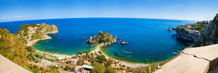 panorama of the beach Isola bella