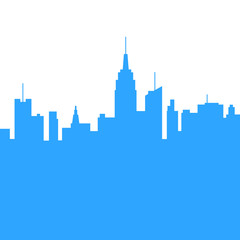 City Skylines Silhouette Background. Vector