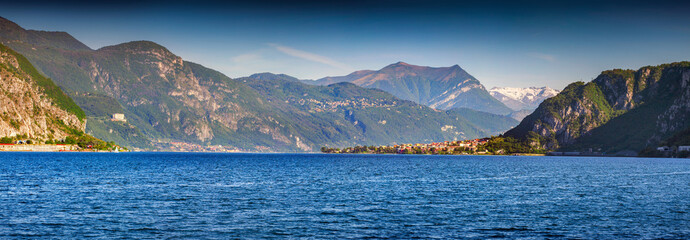 Obraz premium Panorama of the city Dervio