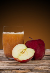 Fresh apple juice, healthy drinks.