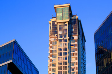 Fototapeta na wymiar apartment buildings sckyscrapers