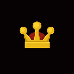 Crown Icon in Flat Design Style. Vector