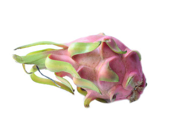 Pitaya (Dragon fruit) on white background