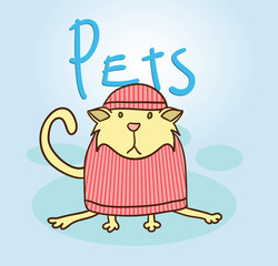 pet illustration cat