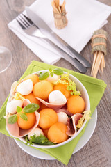melon and prosciutto salad
