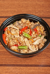 Rice chicken vegetable