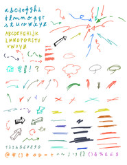 Set of graphic signs